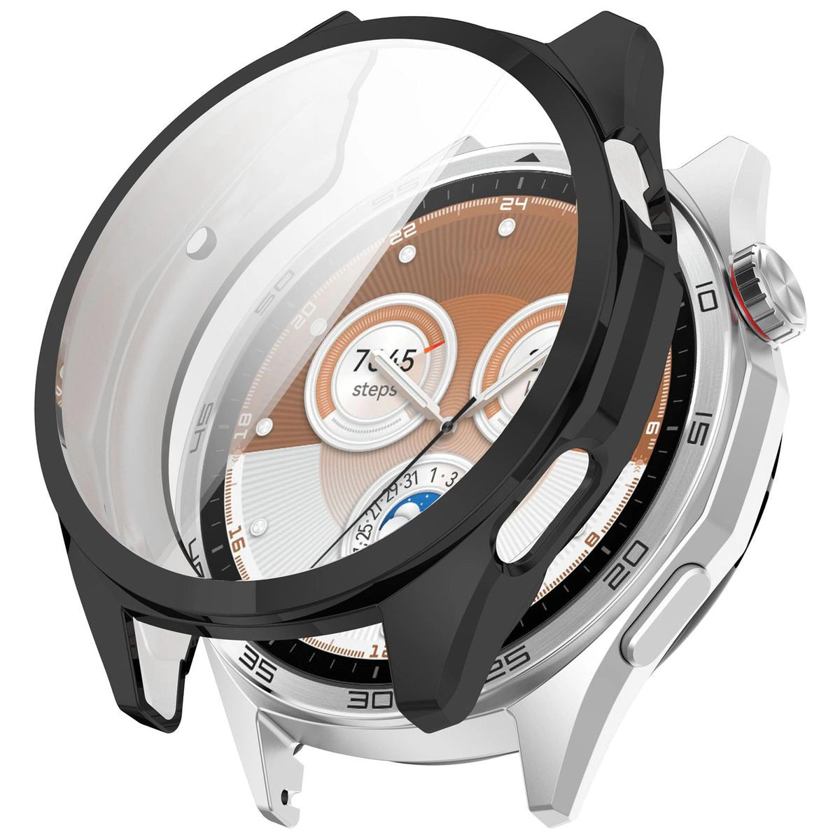 Schutzhülle für Huawei Watch GT6 46 mm, Bizon Case Watch Felipe, Schwarz
