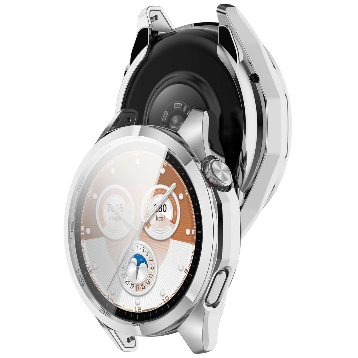 Schutzhülle für Huawei Watch GT6 46 mm, Bizon Case Watch Felipe, Silbern