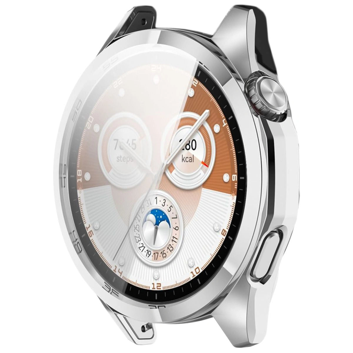 Schutzhülle für Huawei Watch GT6 46 mm, Bizon Case Watch Felipe, Silbern
