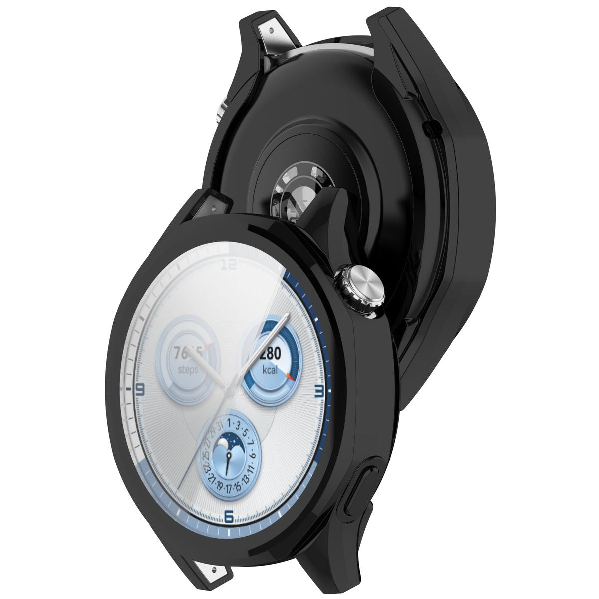 Schutzhülle für Huawei Watch GT 5 46 mm, Bizon Case Watch Felipe, Schwarz
