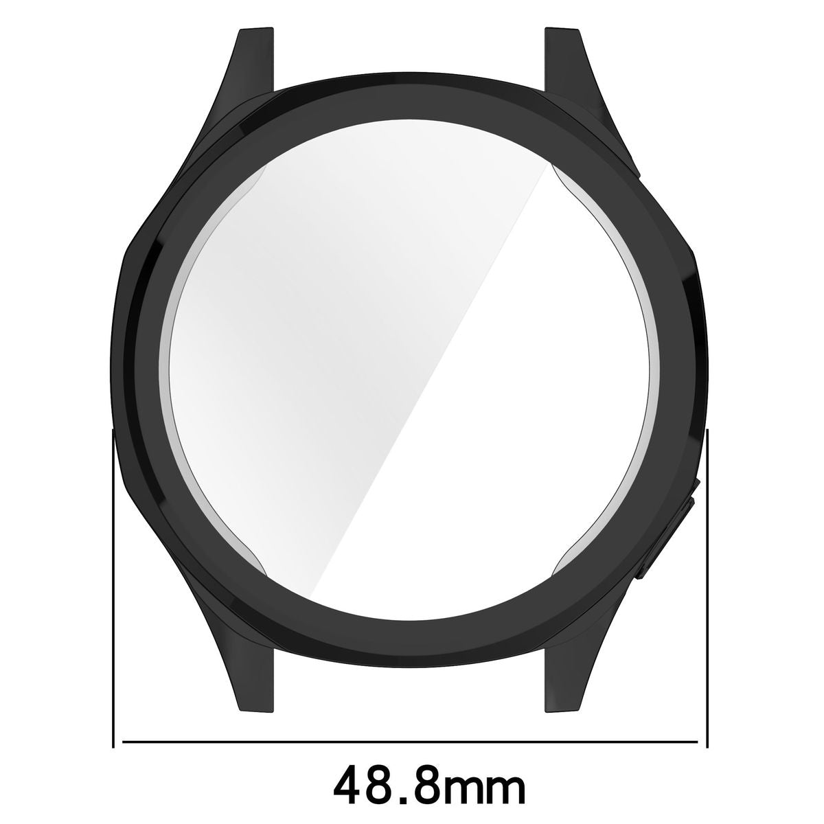 Schutzhülle für Huawei Watch GT 5 46 mm, Bizon Case Watch Felipe, Schwarz