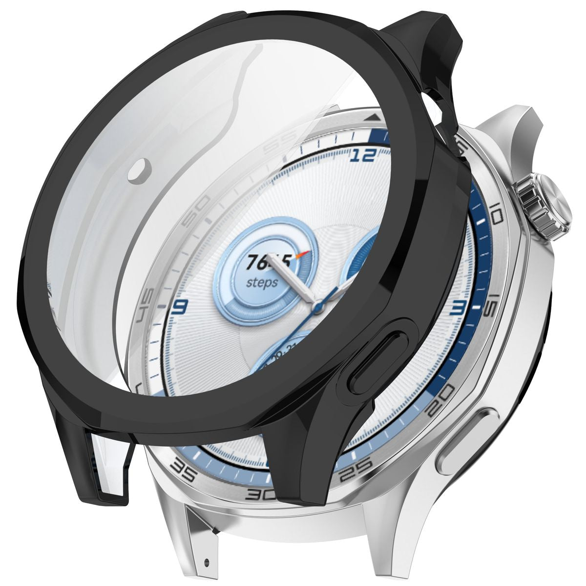 Schutzhülle für Huawei Watch GT 5 46 mm, Bizon Case Watch Felipe, Schwarz