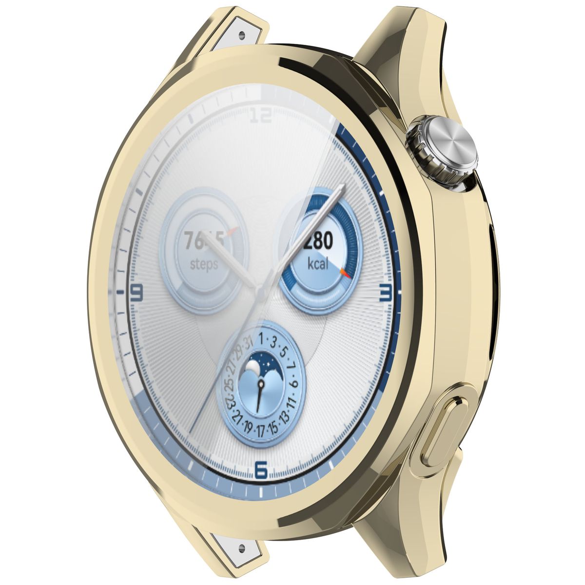 Schutzhülle für Huawei Watch GT 5 46 mm, Bizon Case Watch Felipe, Golden