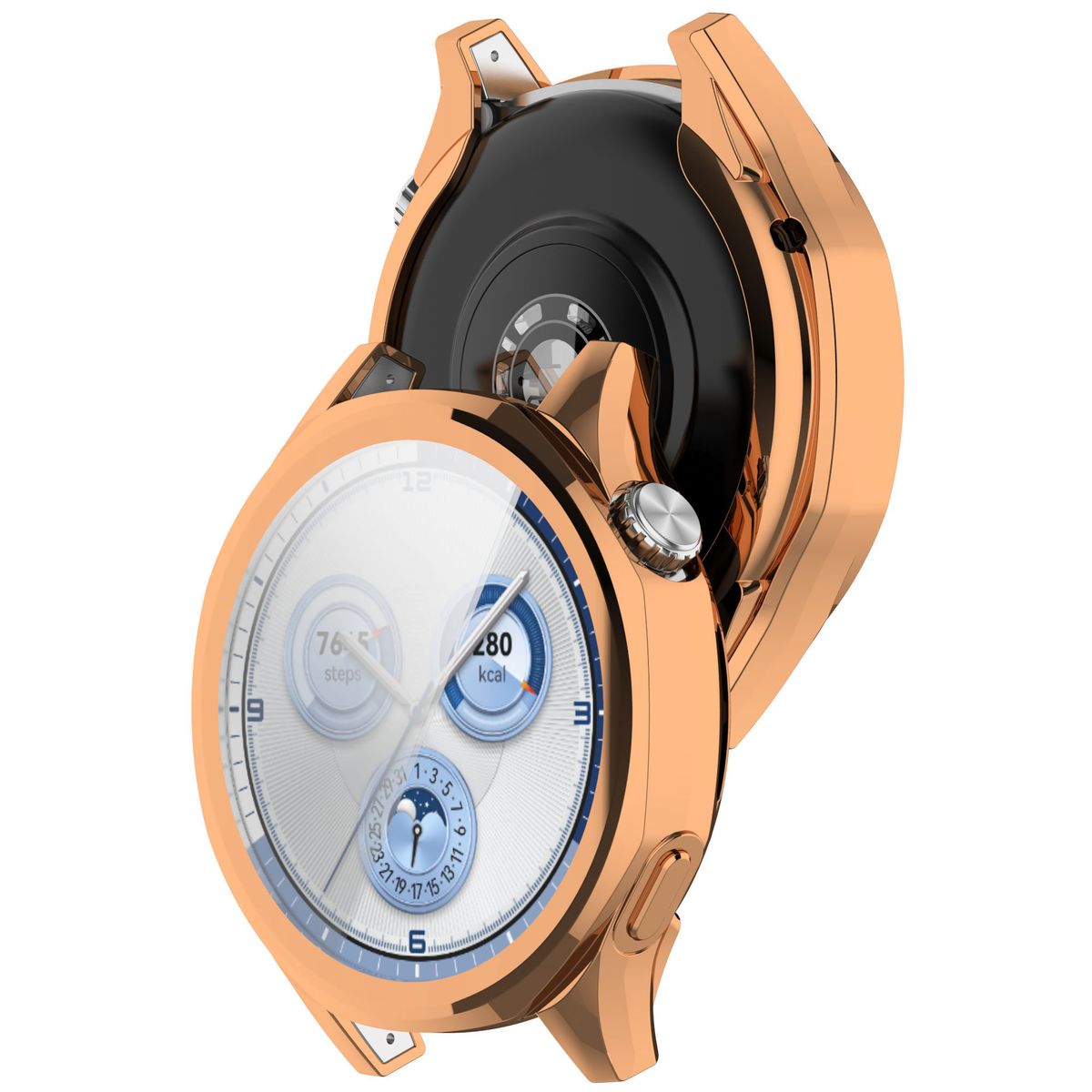 Schutzhülle für Huawei Watch GT 5 46 mm, Bizon Case Watch Felipe, Rosegold