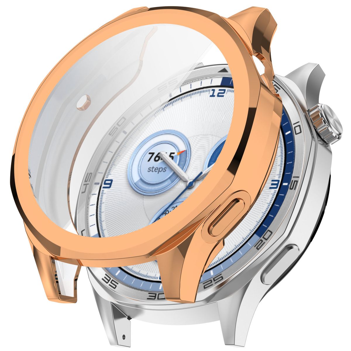 Schutzhülle für Huawei Watch GT 5 46 mm, Bizon Case Watch Felipe, Rosegold