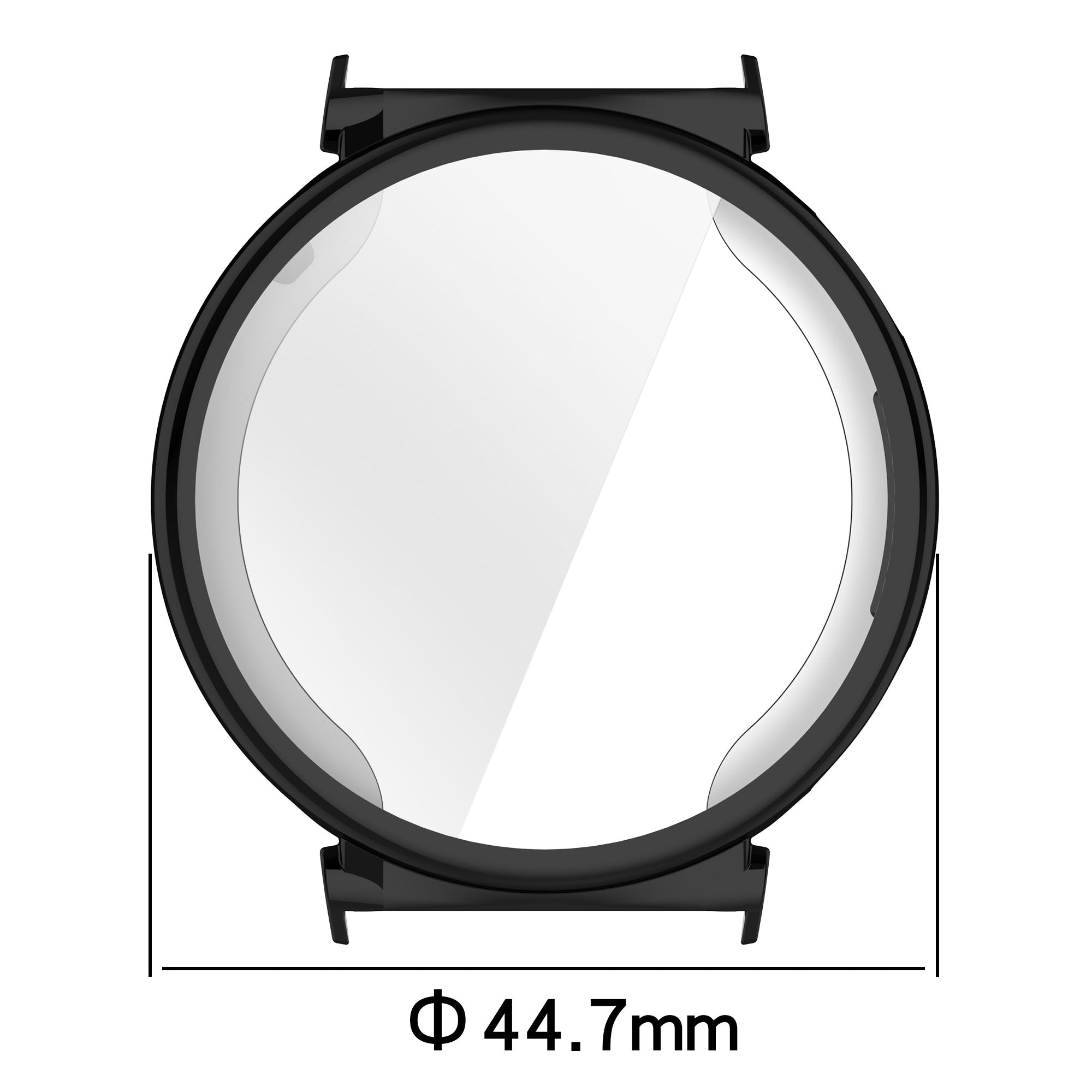 Schutzhülle für Huawei Watch GT 5 Pro 42 mm, Bizon Case Watch Felipe, Schwarz