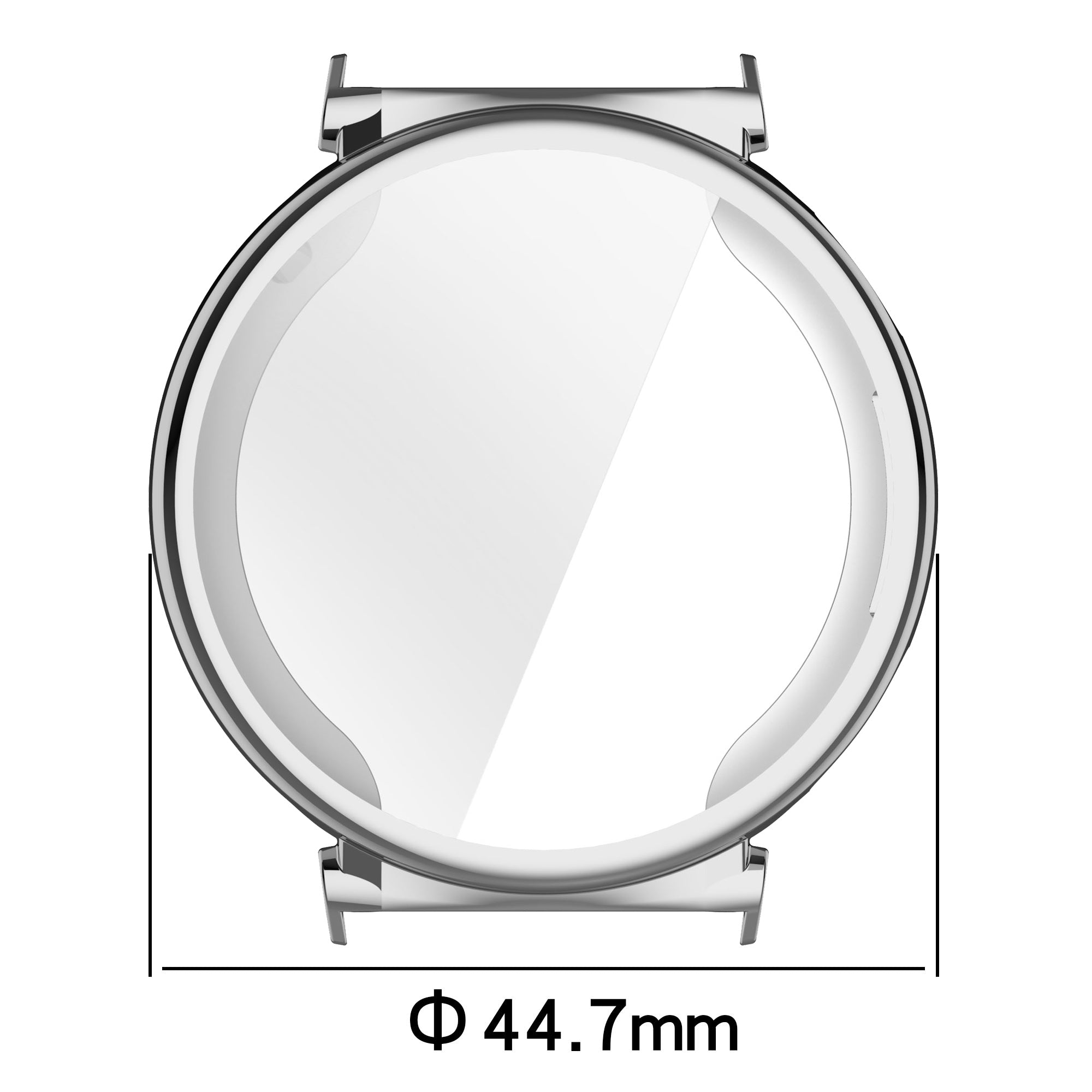 Schutzhülle für Huawei Watch GT 5 Pro 42 mm, Bizon Case Watch Felipe, Silbern