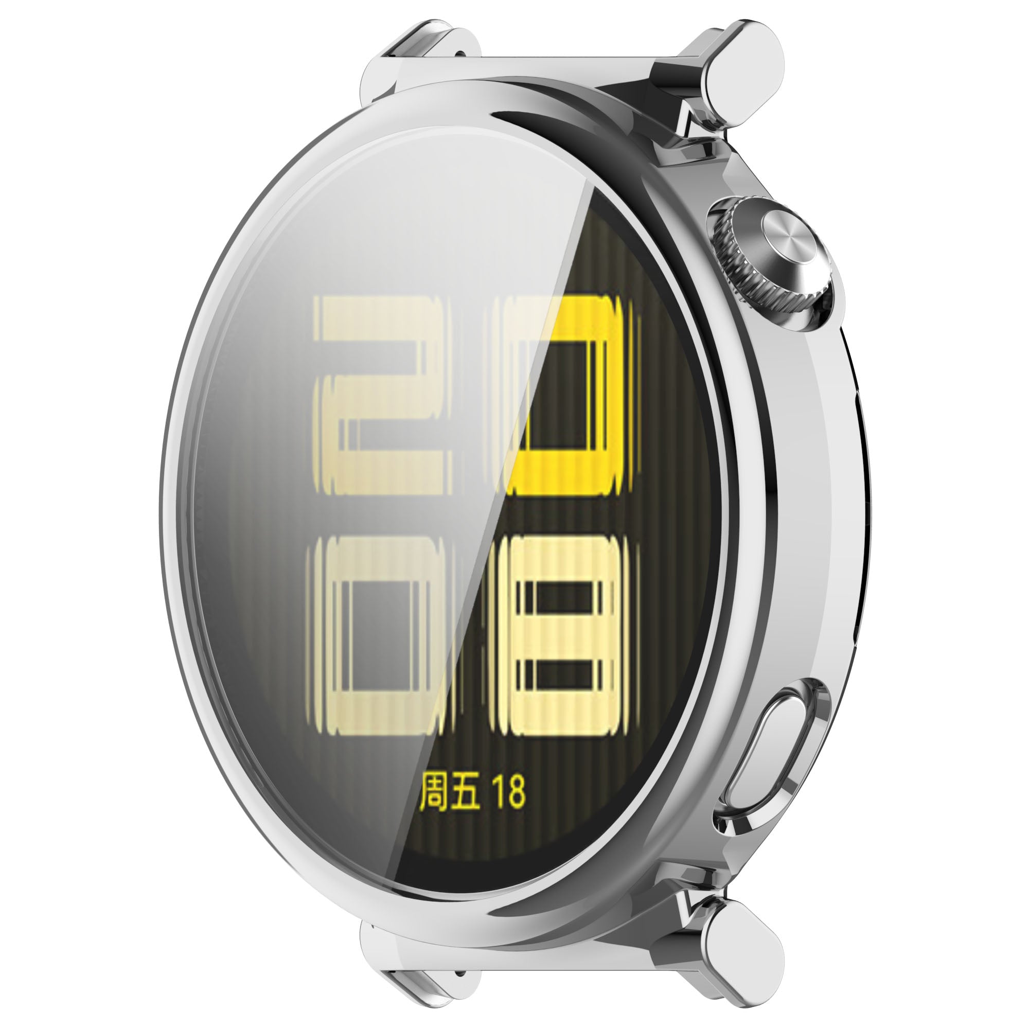 Schutzhülle für Huawei Watch GT 5 Pro 42 mm, Bizon Case Watch Felipe, Silbern