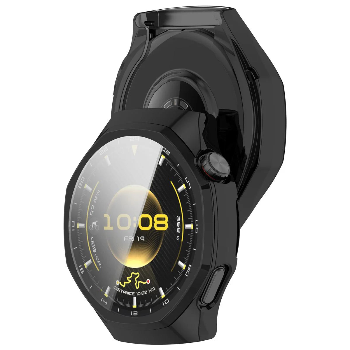 Schutzhülle für Huawei Watch GT 7 Pro 46 mm, Bizon Case Watch Felipe, Schwarz (1/8)