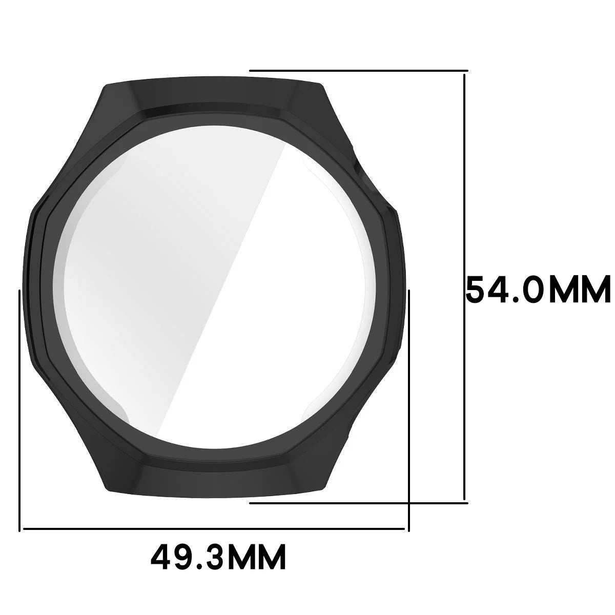 Schutzhülle für Huawei Watch GT 7 Pro 46 mm, Bizon Case Watch Felipe, Schwarz (2/8)
