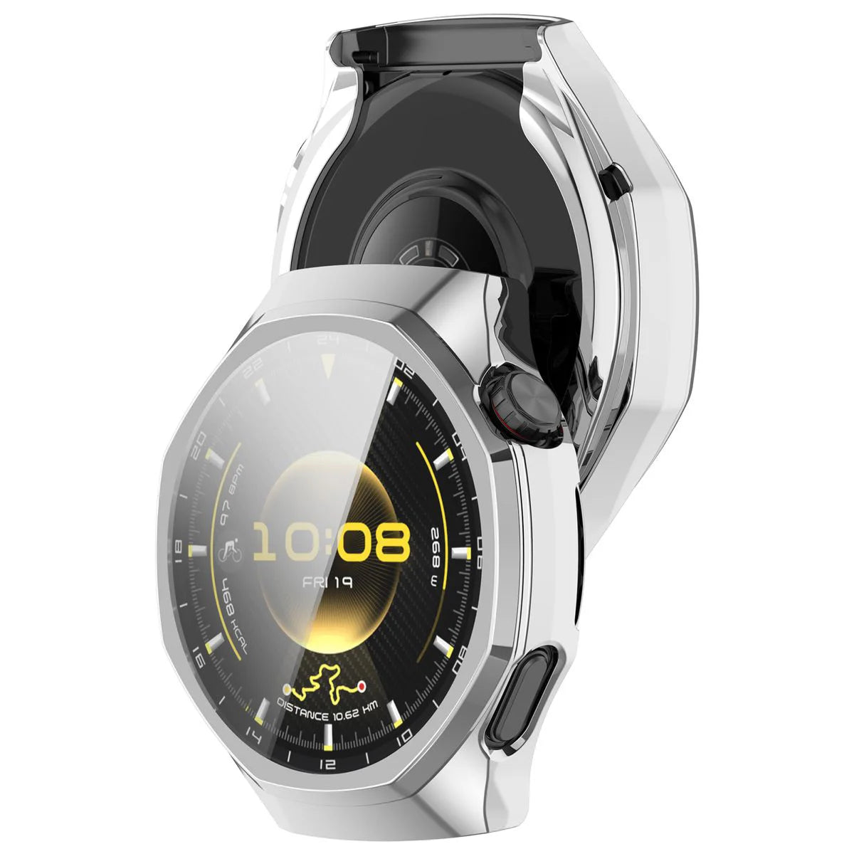 Schutzhülle für Huawei Watch GT 7 Pro 46 mm, Bizon Case Watch Felipe, Silbern (1/8)
