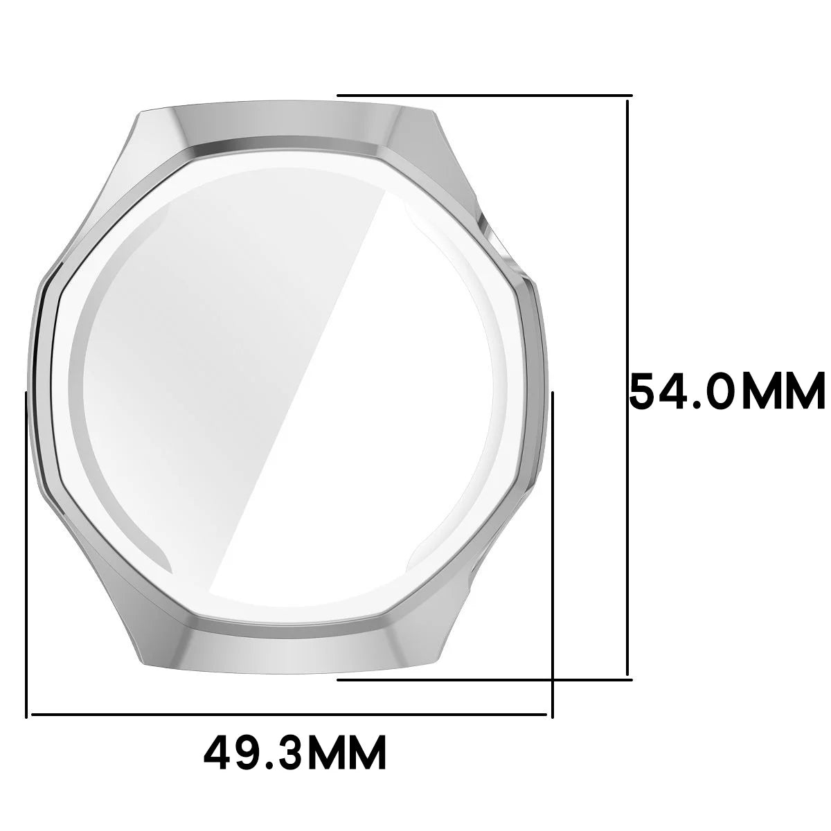 Schutzhülle für Huawei Watch GT 7 Pro 46 mm, Bizon Case Watch Felipe, Silbern (2/8)