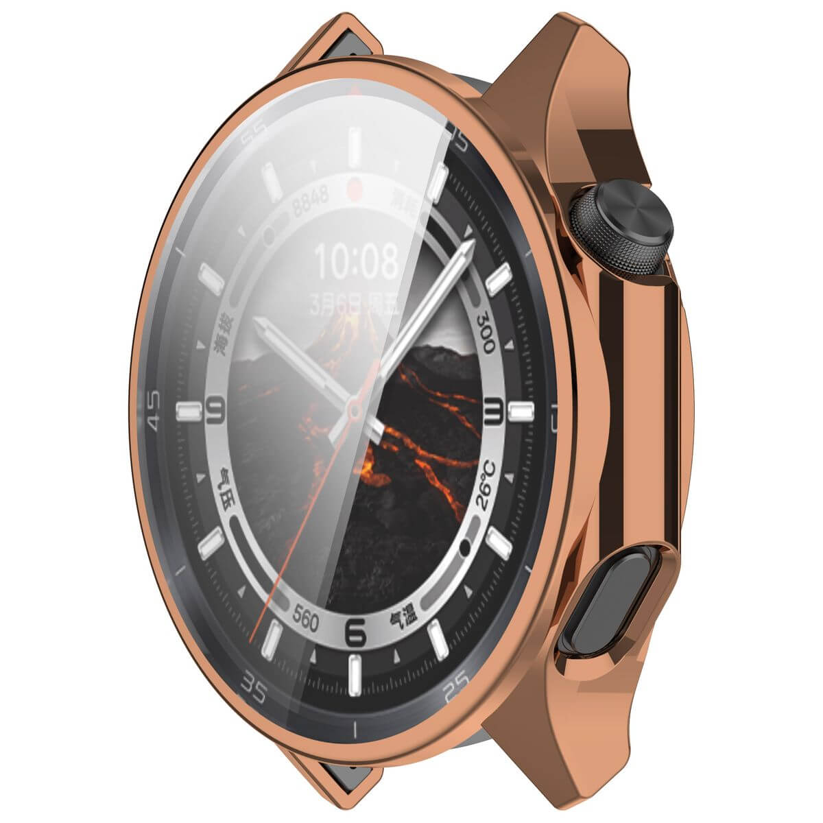 Schutzhülle für OnePlus Watch 3 / Oppo Watch X2, Bizon Case Watch Felipe, Rosegold