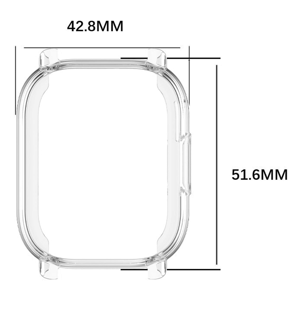 Schutzhülle für Xiaomi Redmi Watch 5 Active, Bizon Case Watch Felipe, Transparent