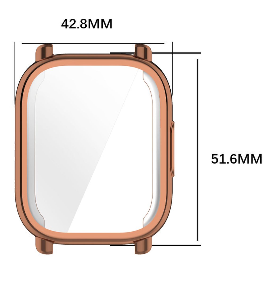 Schutzhülle für Xiaomi Redmi Watch 5 Active, Bizon Case Watch Felipe, Rosegold
