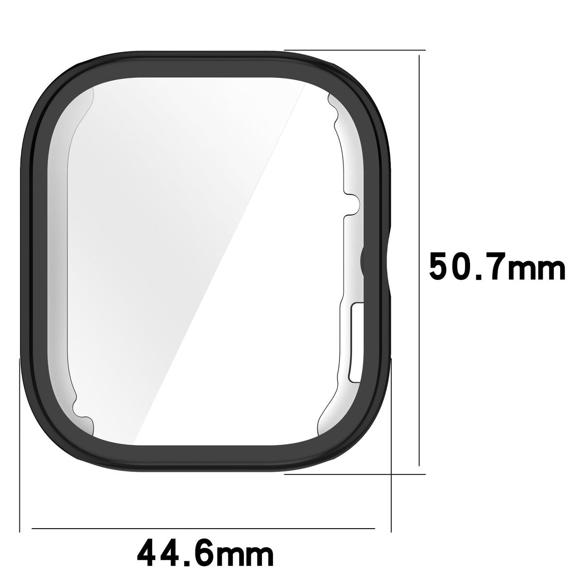 Schutzhülle für Xiaomi Redmi Watch 5, Bizon Case Watch Felipe, Schwarz