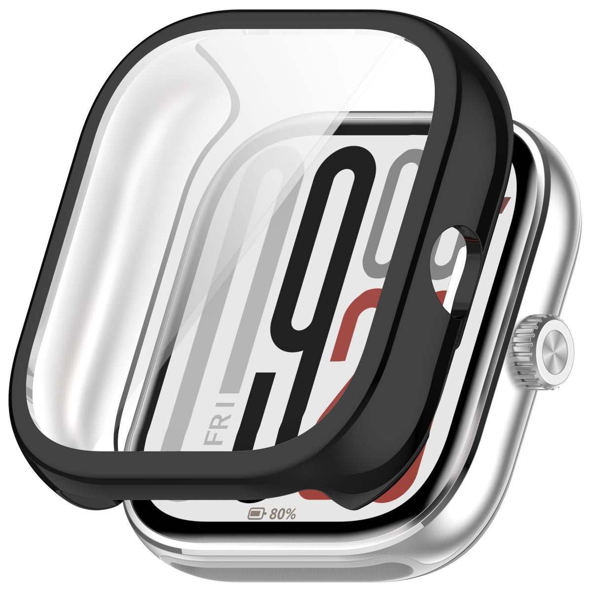 Schutzhülle für Xiaomi Redmi Watch 5, Bizon Case Watch Felipe, Schwarz