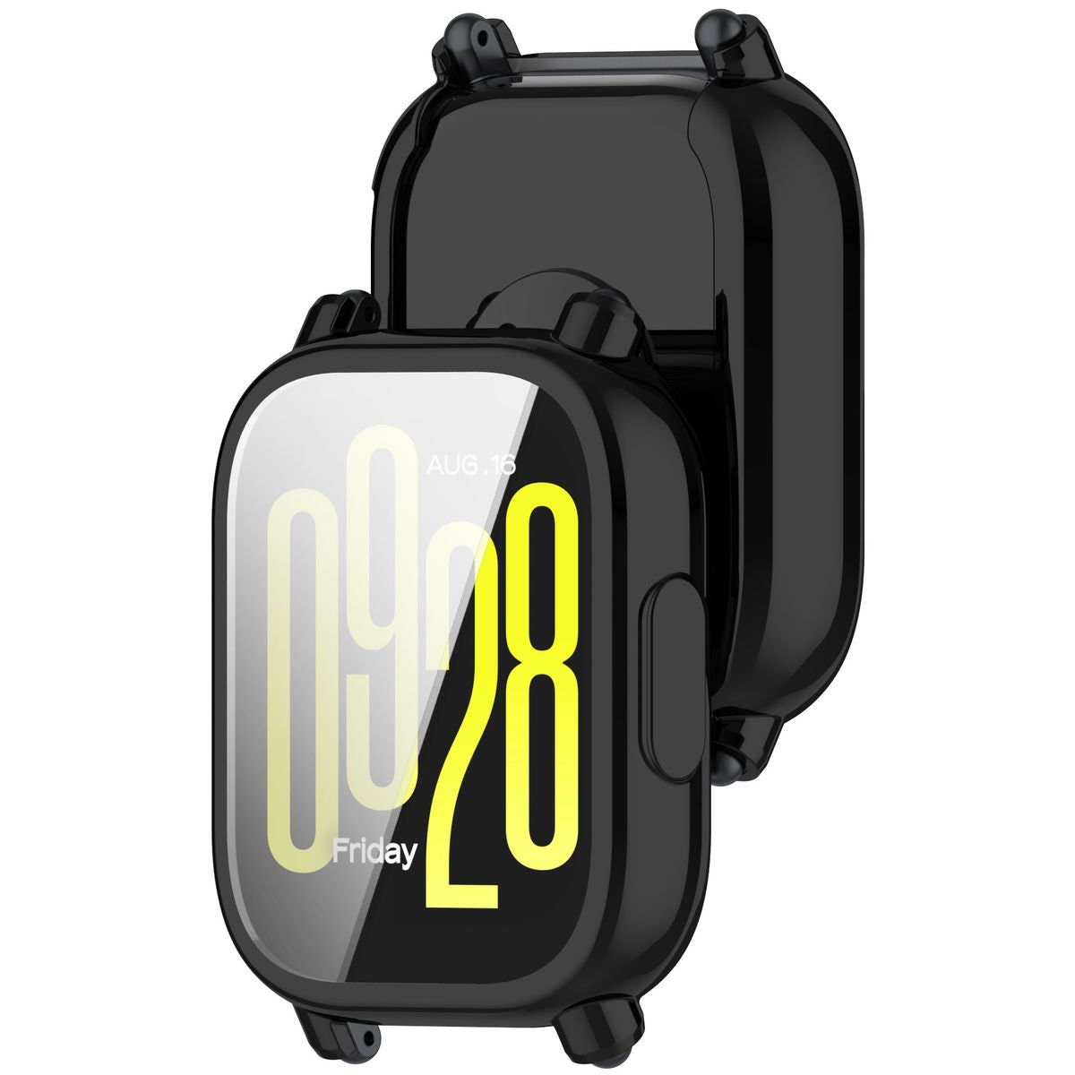 Schutzhülle für Xiaomi Redmi Watch 5 Lite, Bizon Case Watch Felipe, Schwarz
