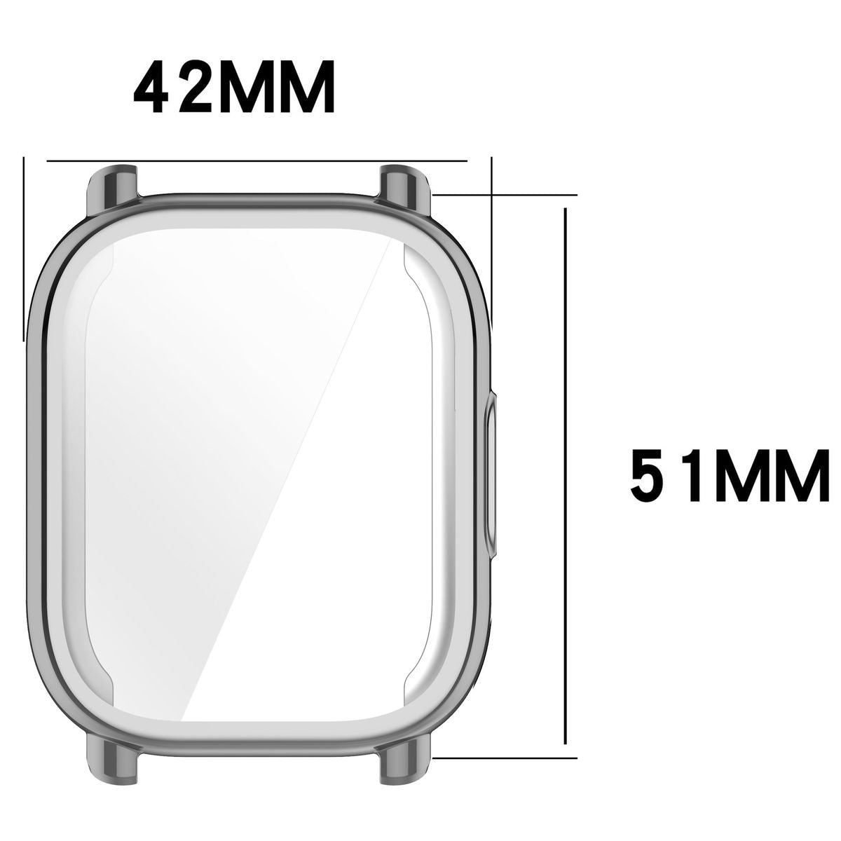 Schutzhülle für Xiaomi Redmi Watch 5 Lite, Bizon Case Watch Felipe, Silbern