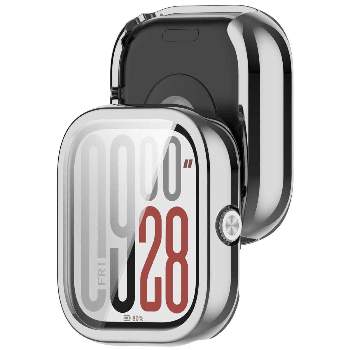 Schutzhülle für Xiaomi Redmi Watch 5, Bizon Case Watch Felipe, Silbern