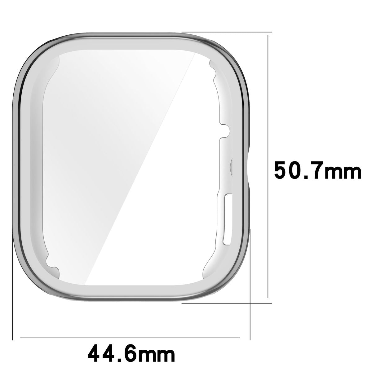 Schutzhülle für Xiaomi Redmi Watch 5, Bizon Case Watch Felipe, Silbern