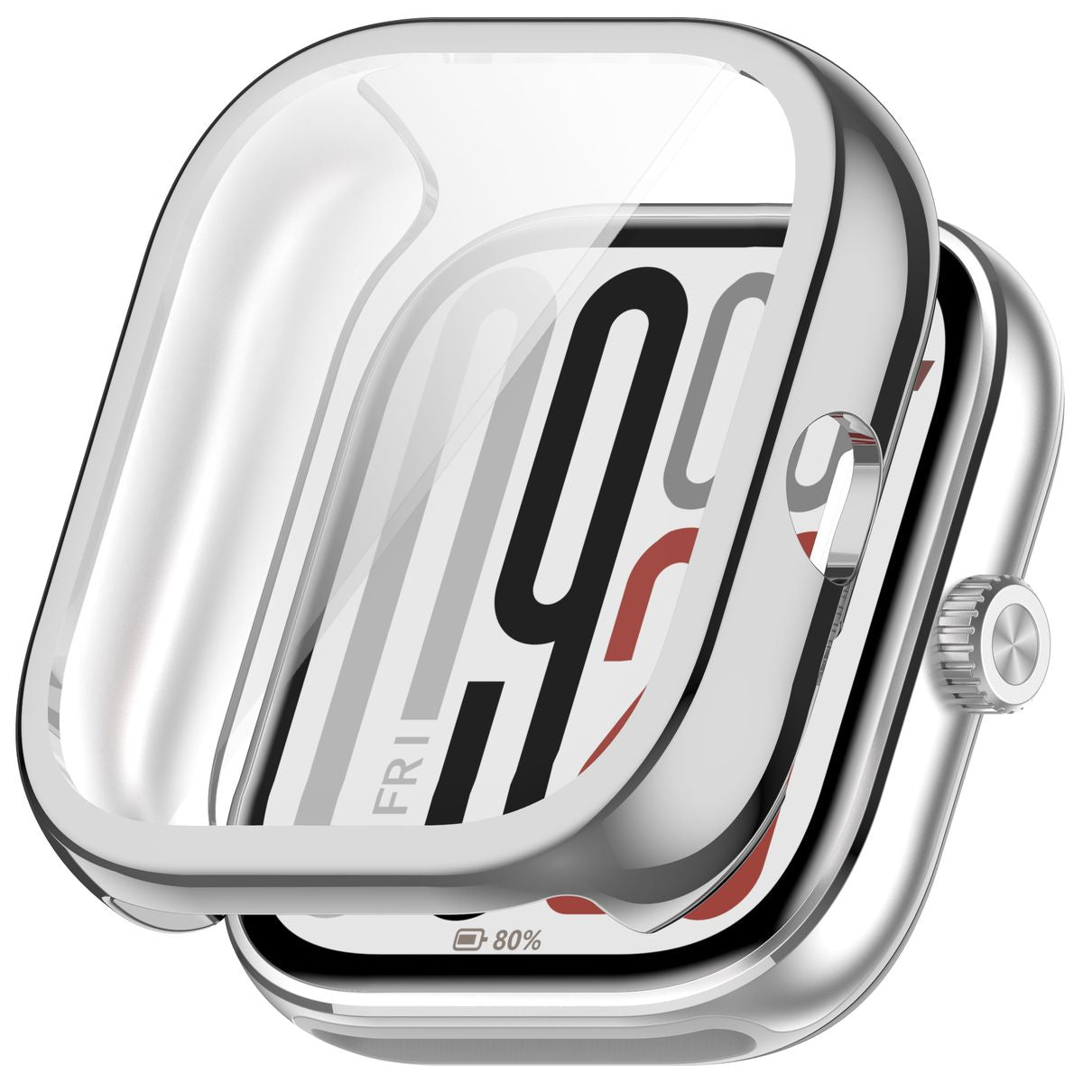 Schutzhülle für Xiaomi Redmi Watch 5, Bizon Case Watch Felipe, Silbern
