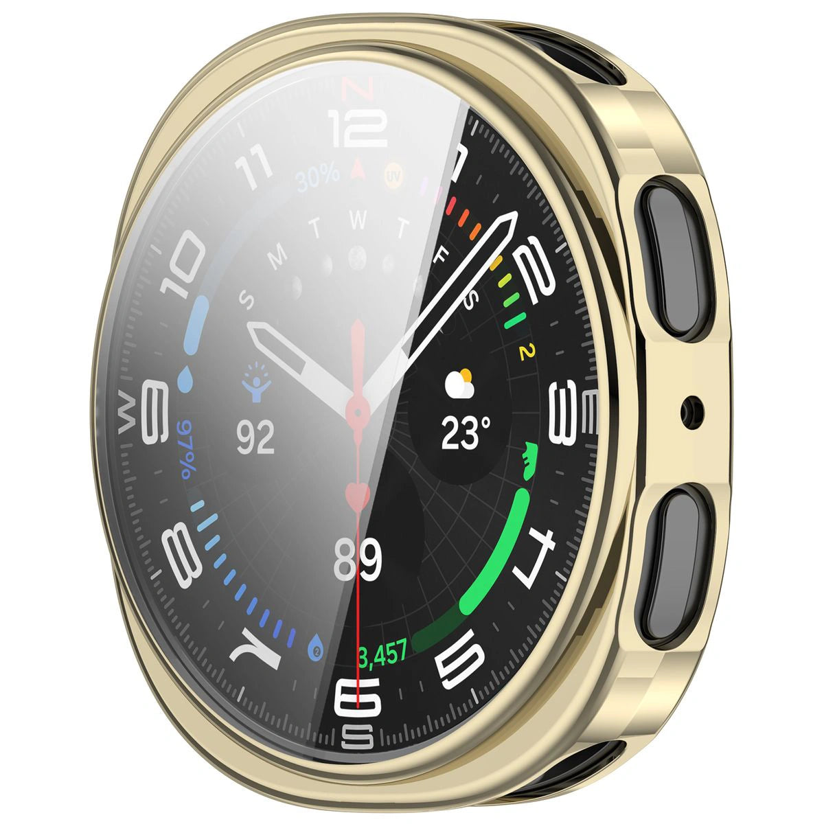 Schutzhülle für Galaxy Watch 8 44 mm, Bizon Case Watch Felipe, Golden