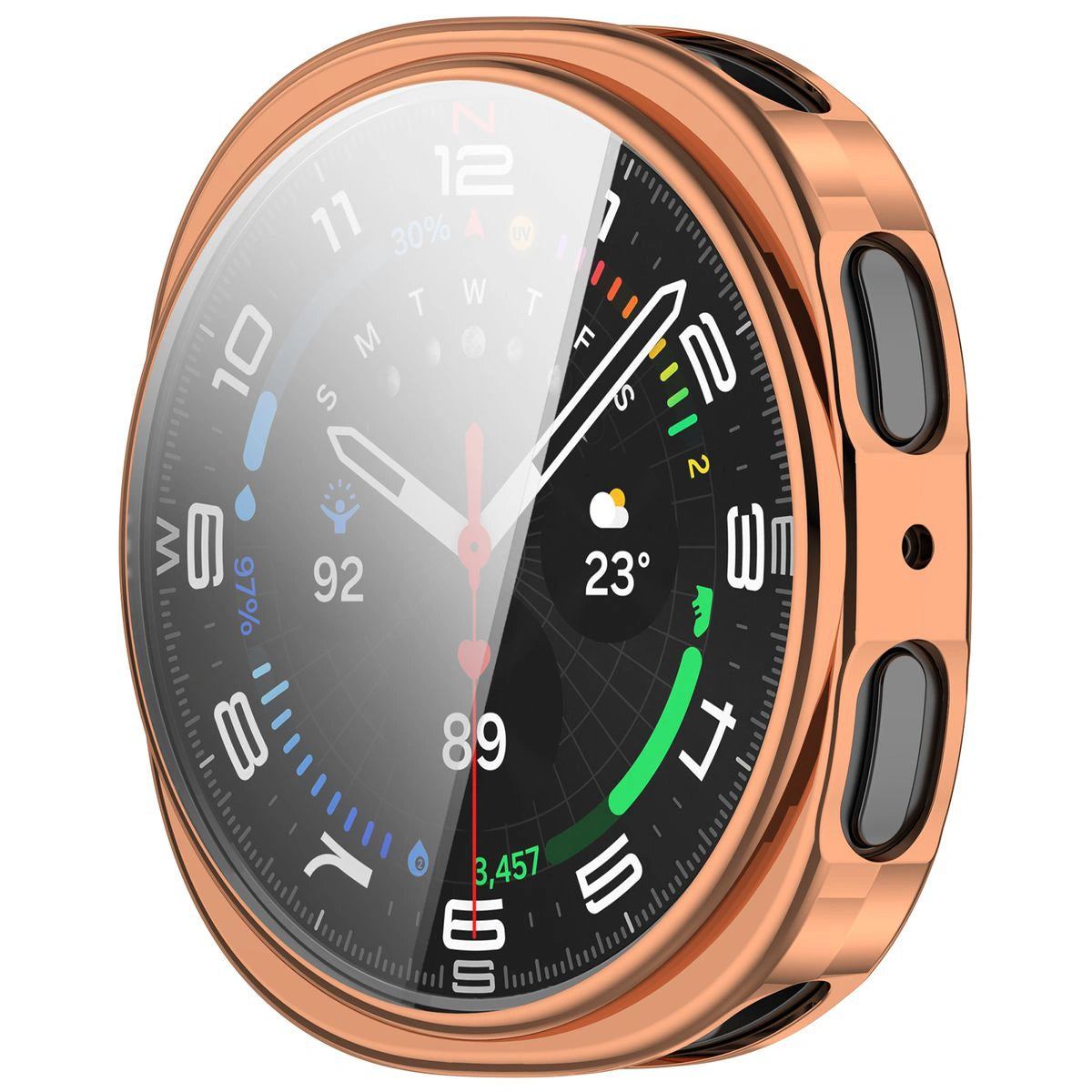 Schutzhülle für Galaxy Watch 8 44 mm, Bizon Case Watch Felipe, Roségold