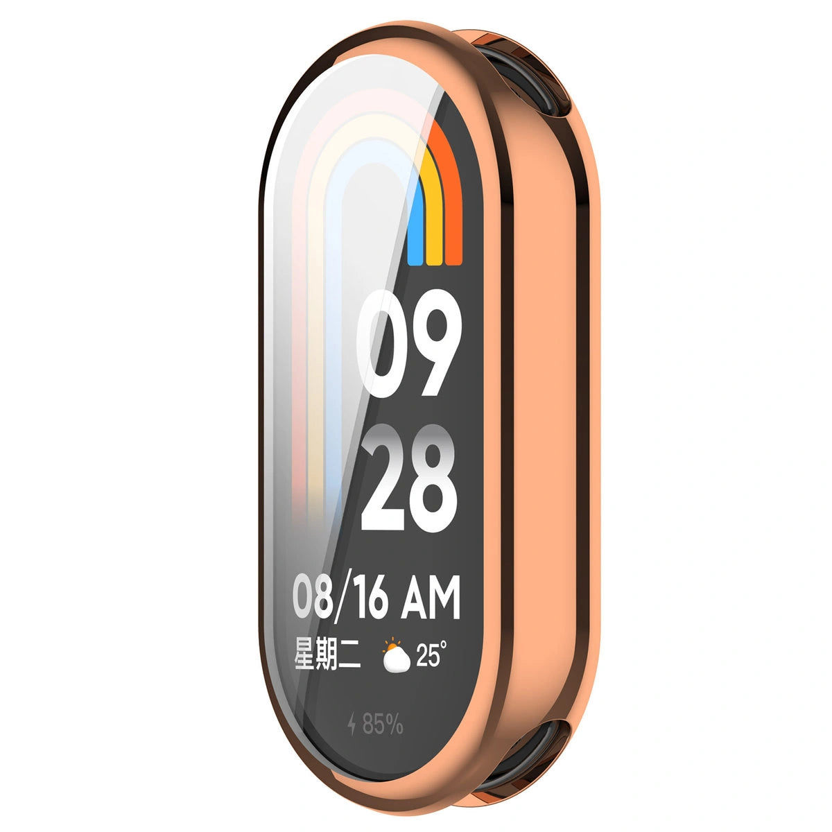 Schutzhülle für Xiaomi Smart Band 10, Bizon Case Watch Felipe, Roségold