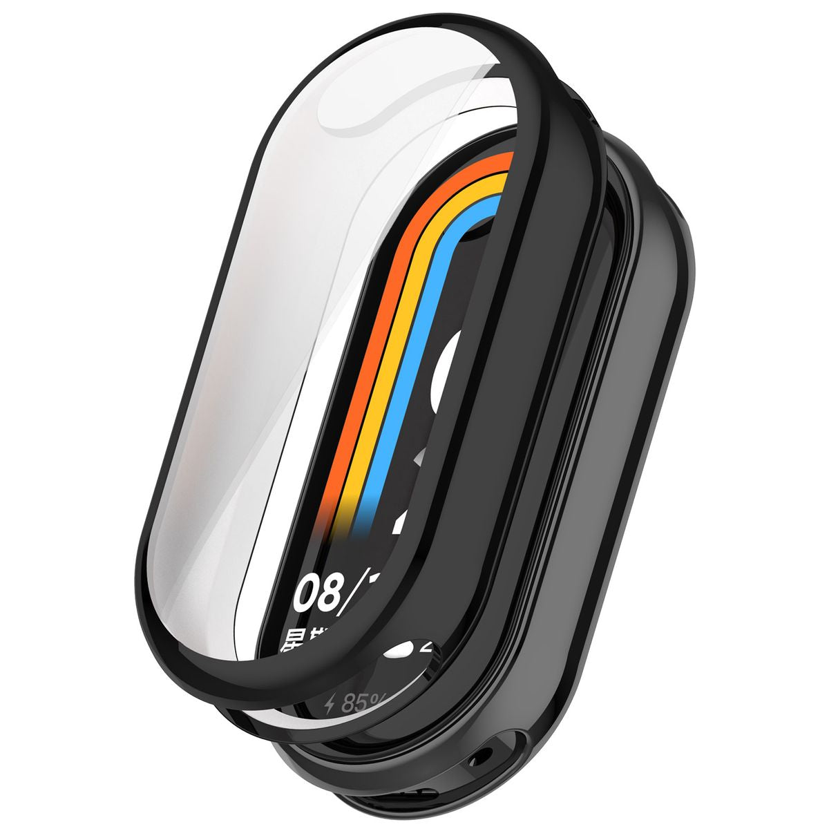 Schutzhülle für Xiaomi Smart Band 9, Bizon Case Watch Felipe, Schwarz