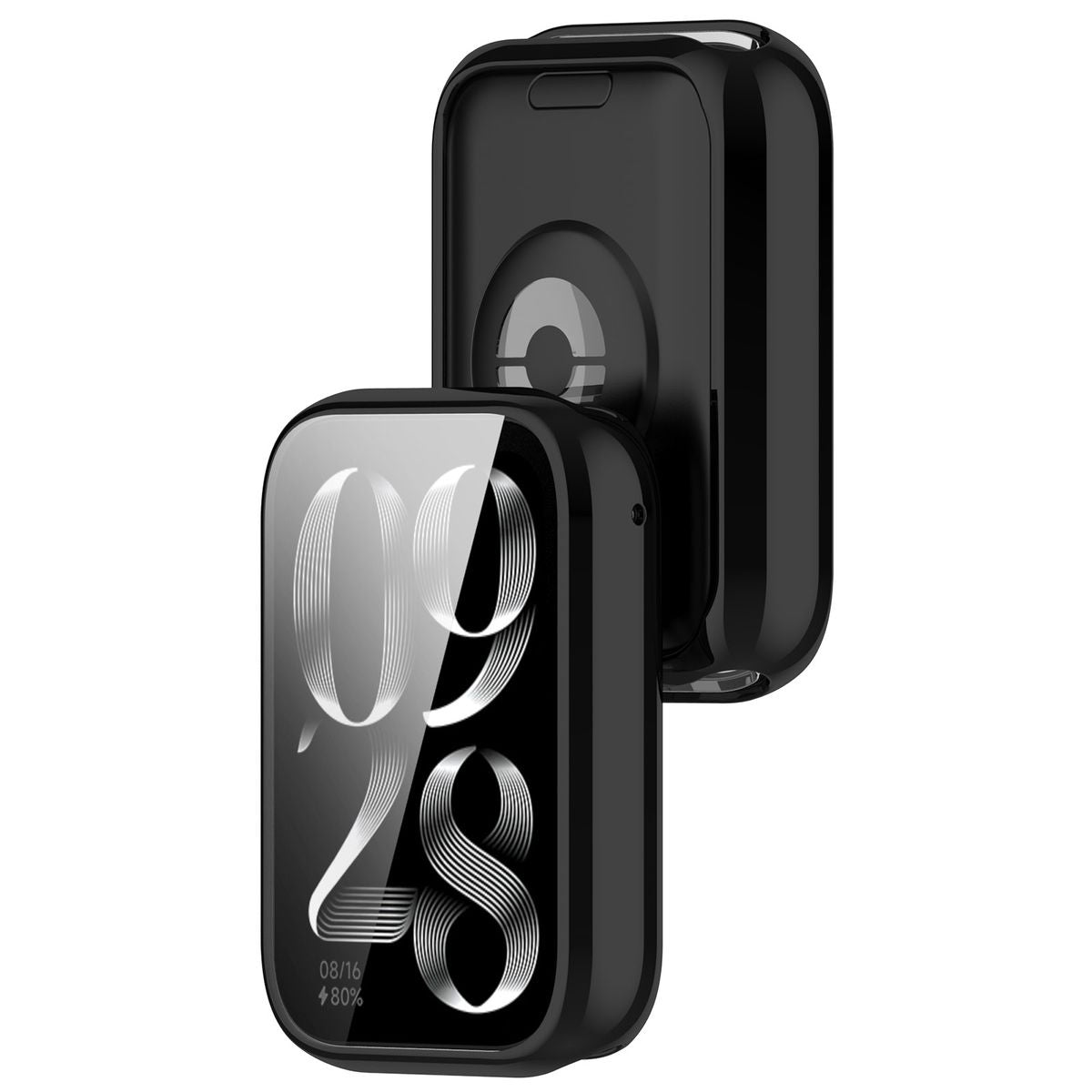 Schutzhülle für Xiaomi Mi Smart Band 9 Pro, Bizon Case Watch Felipe, Schwarz