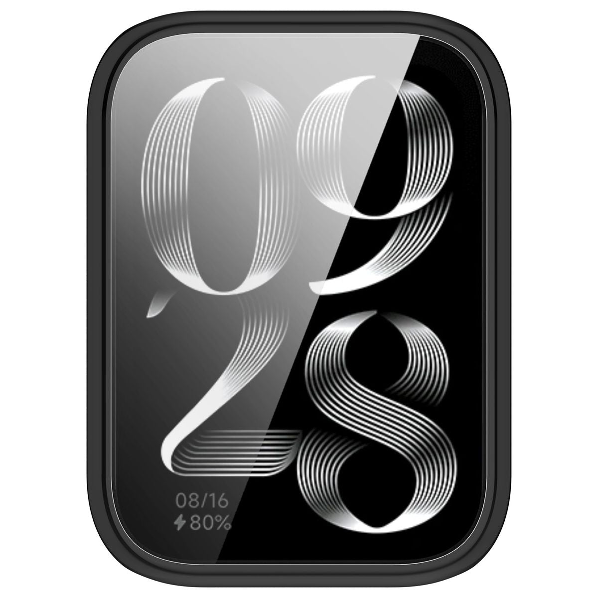 Schutzhülle für Xiaomi Mi Smart Band 9 Pro, Bizon Case Watch Felipe, Schwarz