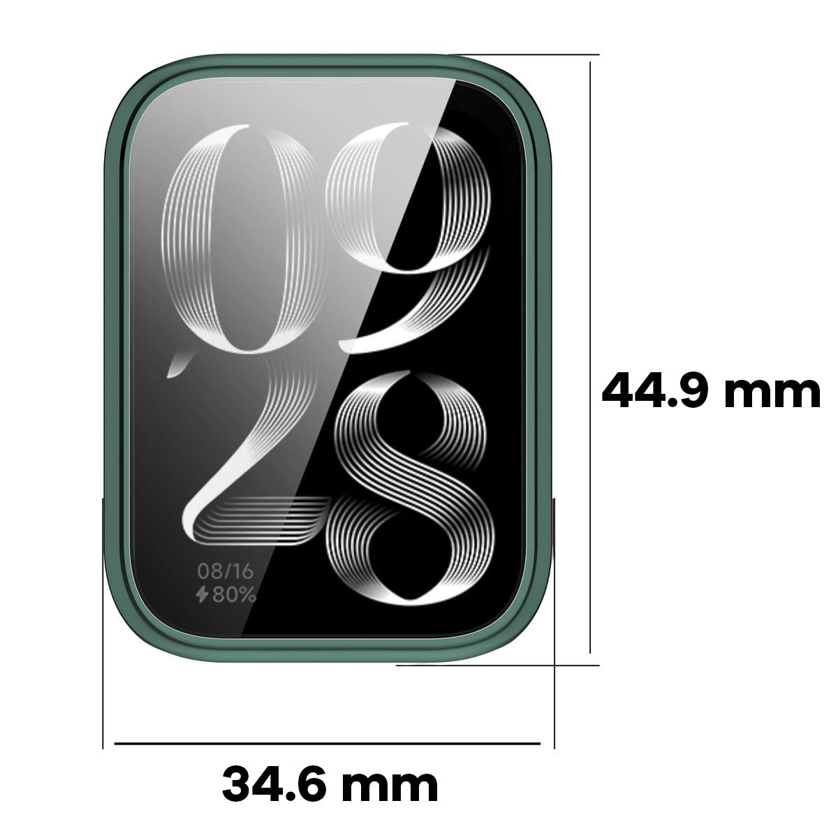 Schutzhülle für Xiaomi Mi Smart Band 9 Pro, Bizon Case Watch Felipe, Grün