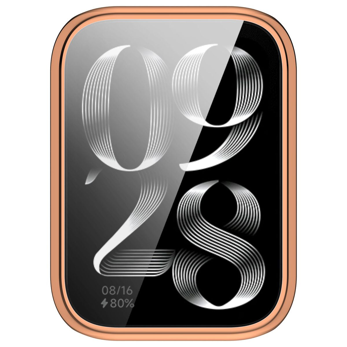 Schutzhülle für Xiaomi Mi Smart Band 9 Pro, Bizon Case Watch Felipe, Rosegold