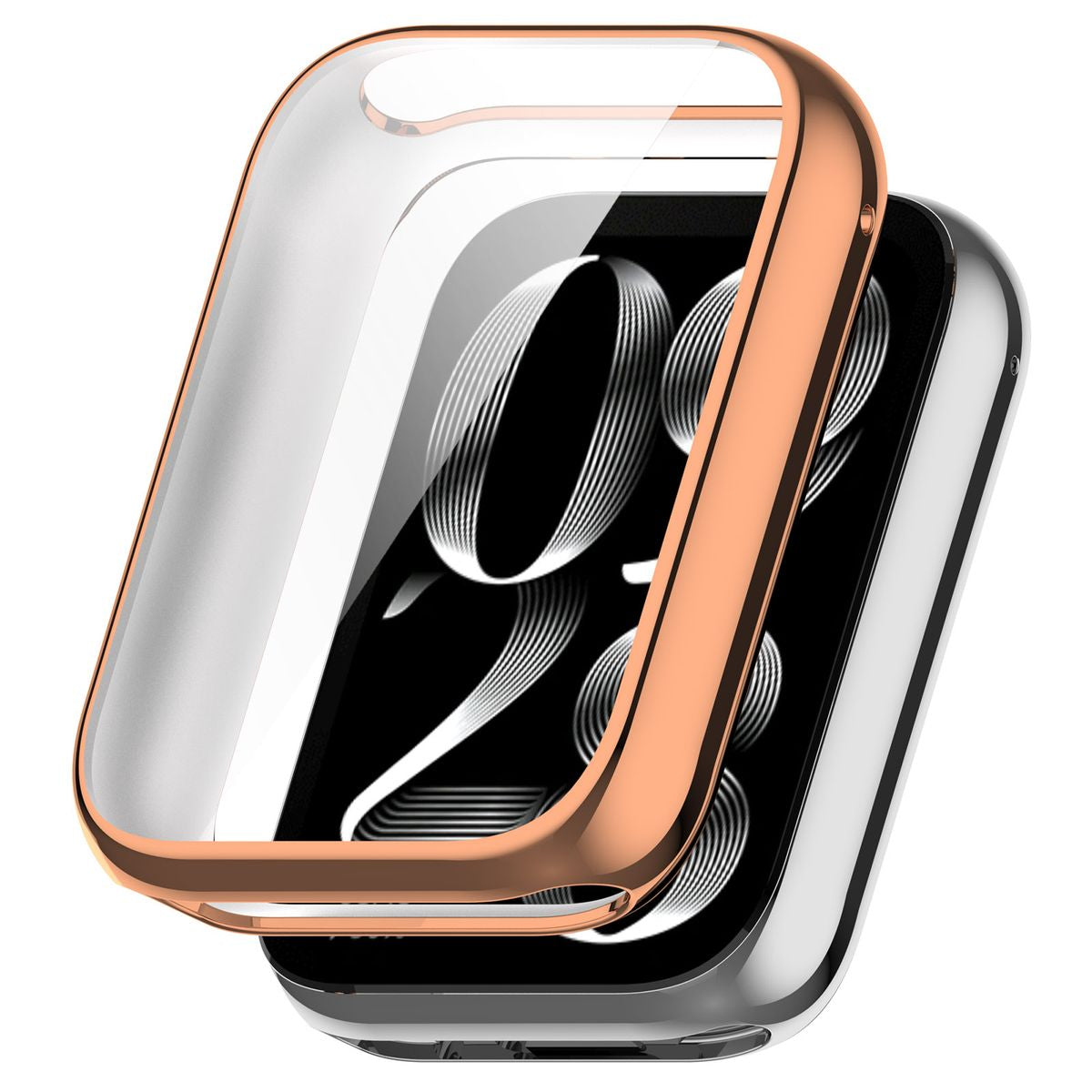 Schutzhülle für Xiaomi Mi Smart Band 9 Pro, Bizon Case Watch Felipe, Rosegold