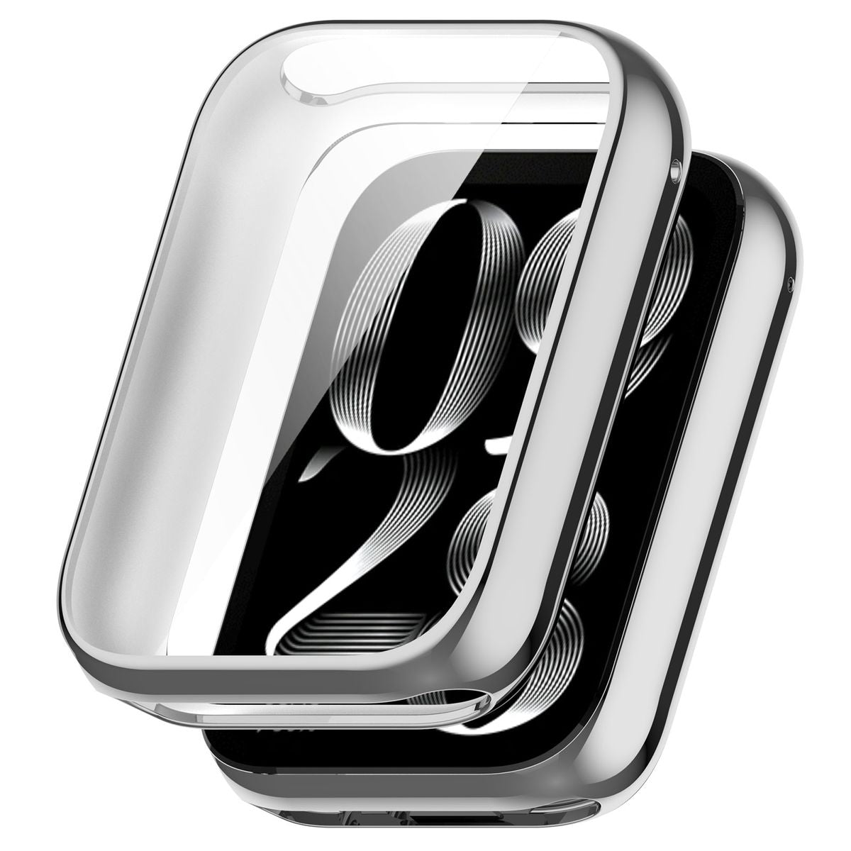 Schutzhülle für Xiaomi Mi Smart Band 9 Pro, Bizon Case Watch Felipe, Silbern