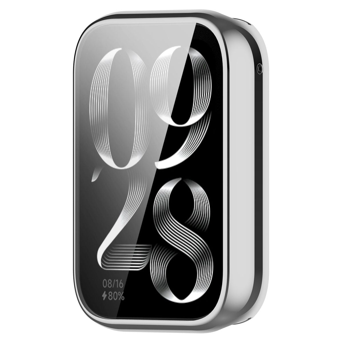 Schutzhülle für Xiaomi Mi Smart Band 9 Pro, Bizon Case Watch Felipe, Silbern