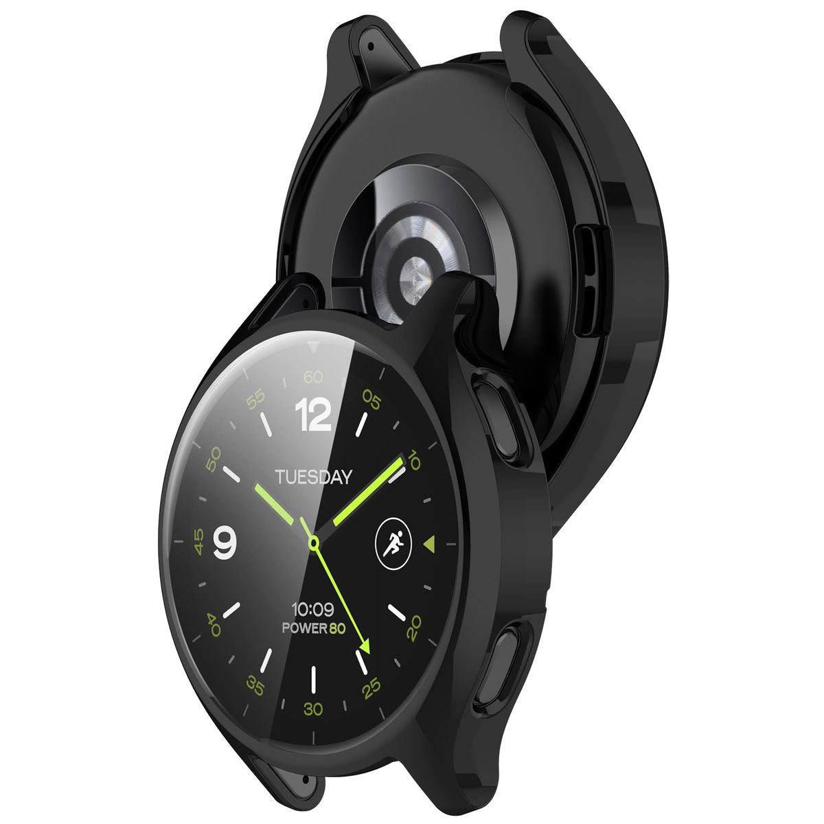 Schutzhülle für Xiaomi Watch 2, Bizon Case Watch Felipe, Schwarz