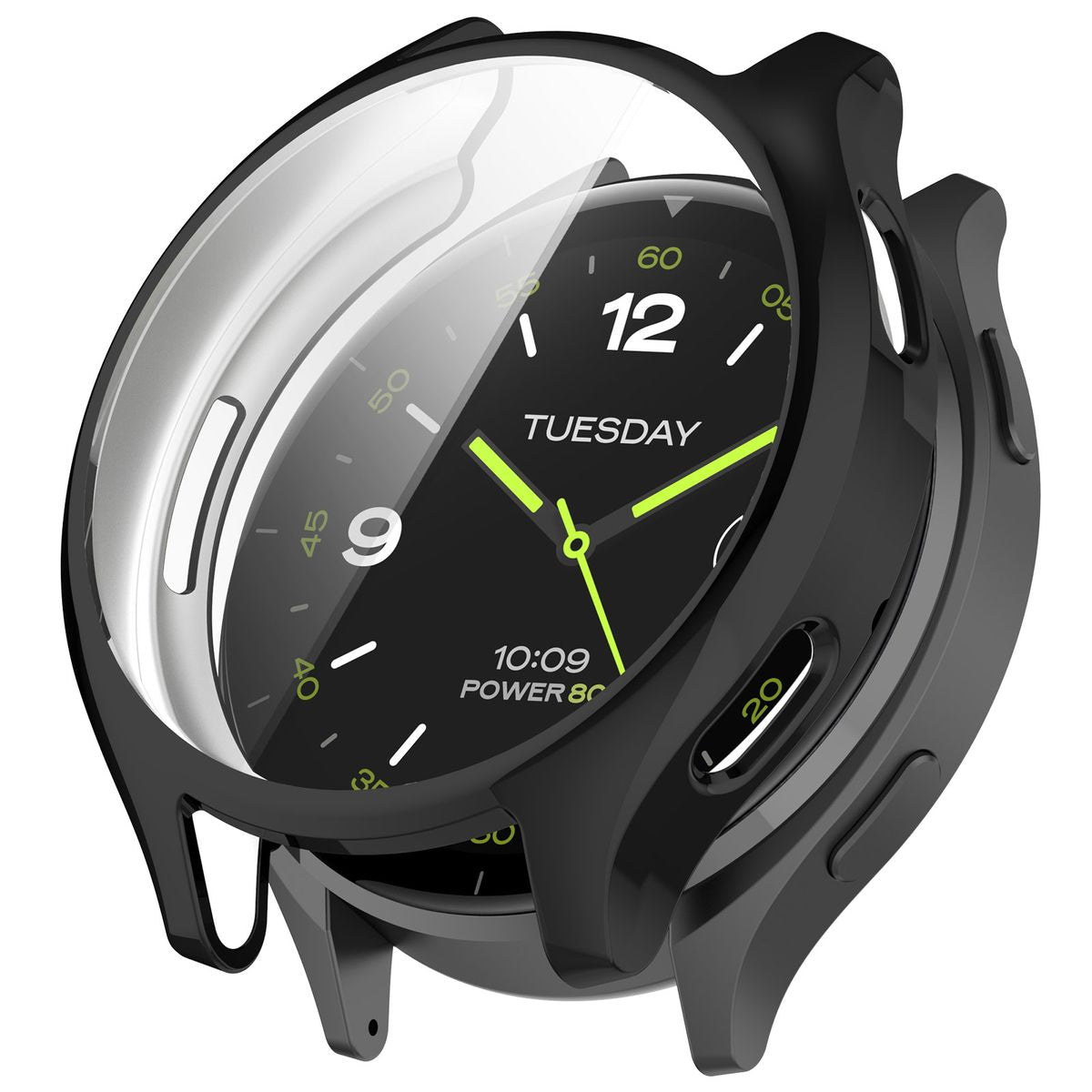 Schutzhülle für Xiaomi Watch 2, Bizon Case Watch Felipe, Schwarz