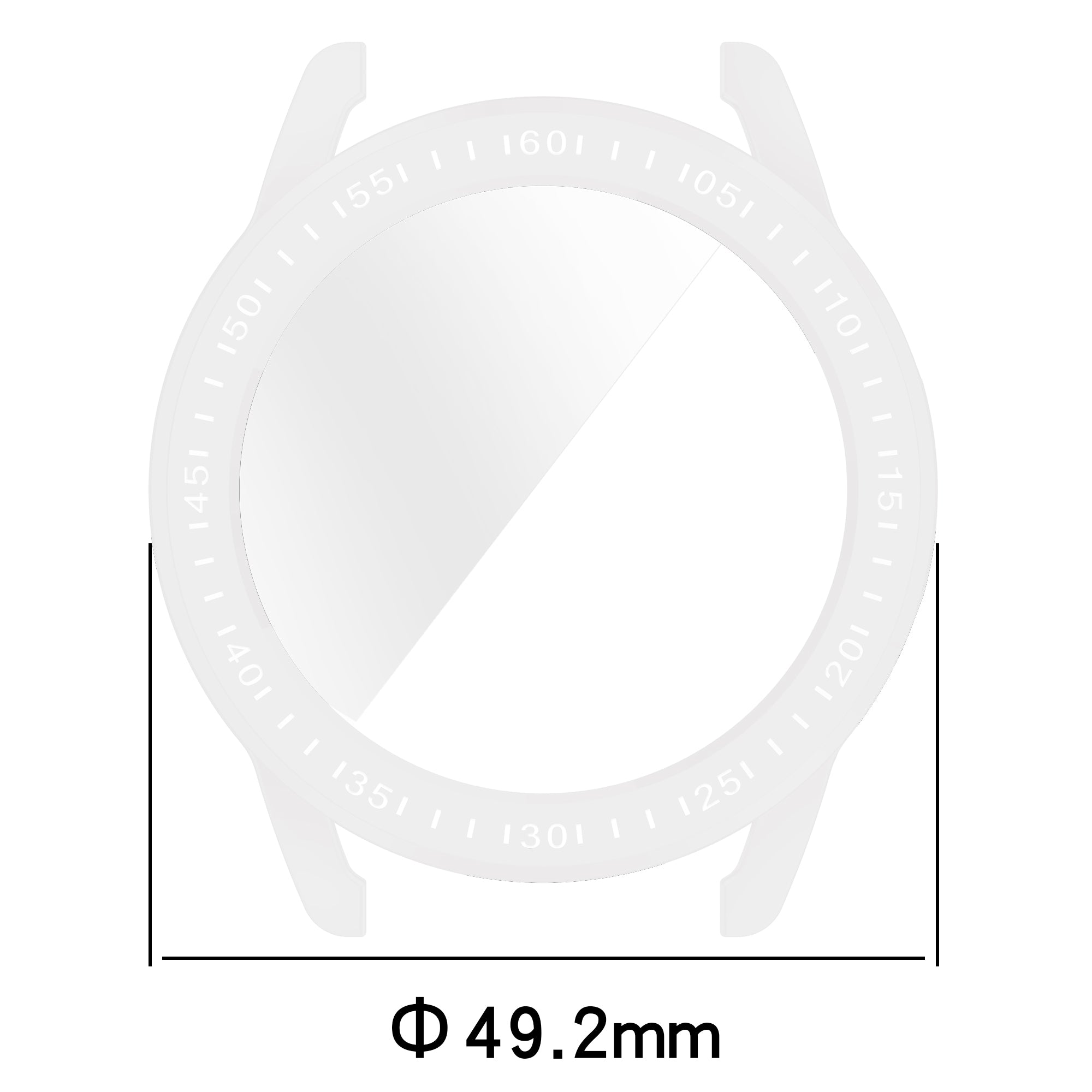 Schutzhülle für Xiaomi Watch S3 47 mm, Bizon Case Watch Felipe, Transparent