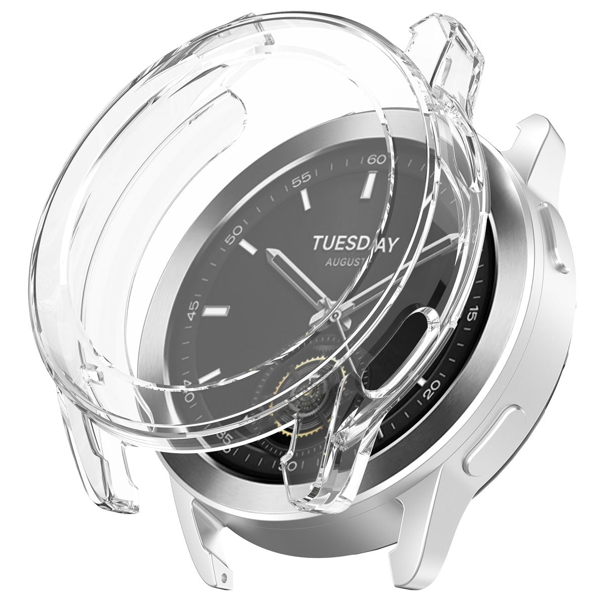 Schutzhülle für Xiaomi Watch S3 47 mm, Bizon Case Watch Felipe, Transparent