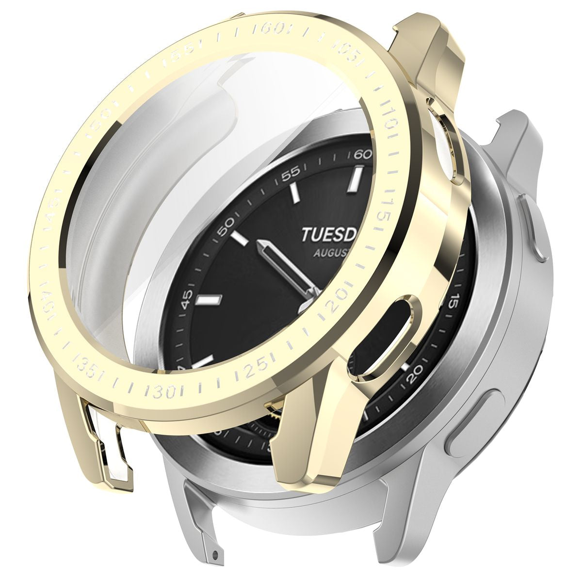 Schutzhülle für Xiaomi Watch S3 47 mm, Bizon Case Watch Felipe, Gold