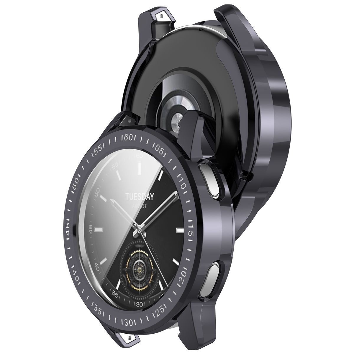Schutzhülle für Xiaomi Watch S3 47 mm, Bizon Case Watch Felipe, Grau