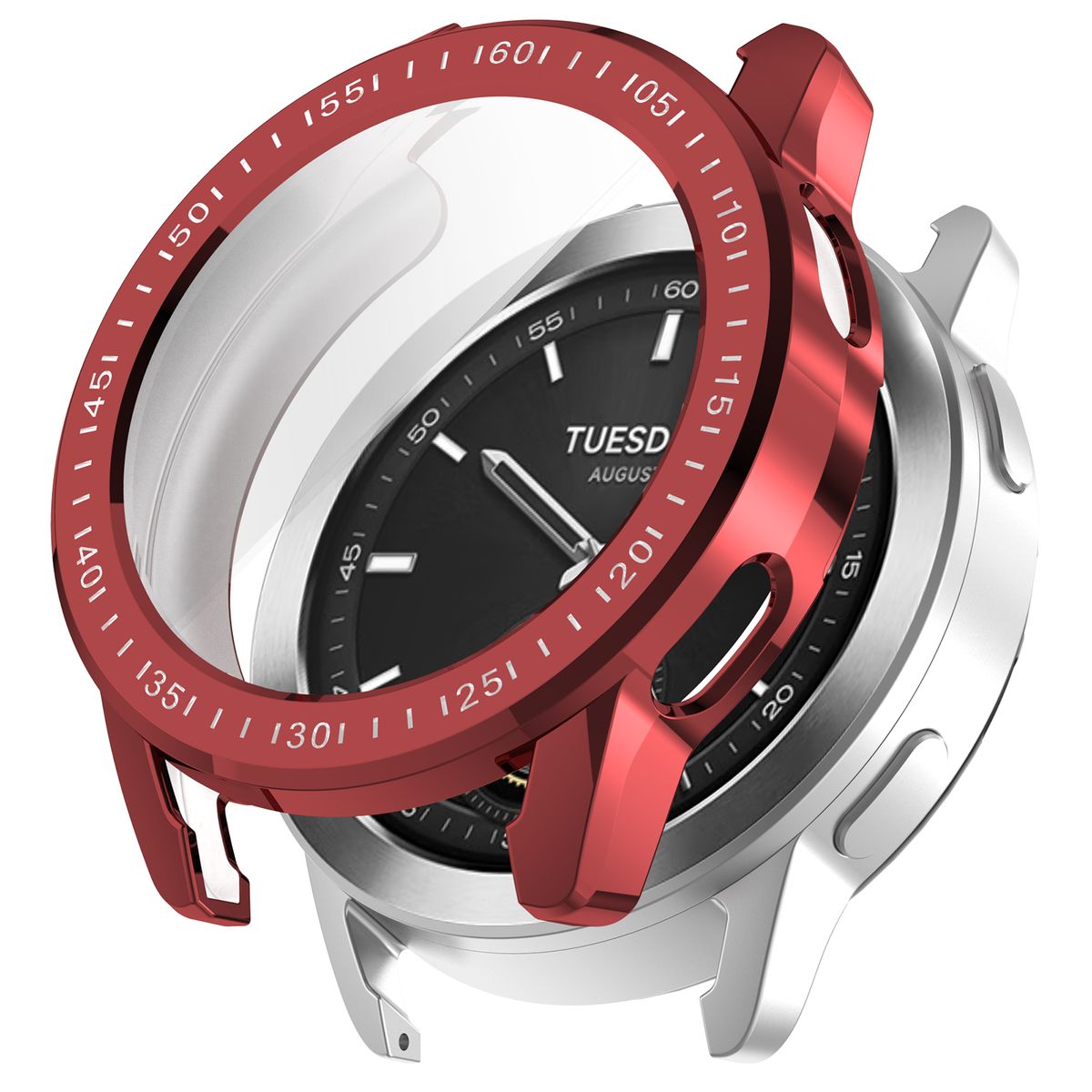 Schutzhülle für Xiaomi Watch S3 47 mm, Bizon Case Watch Felipe, Rot