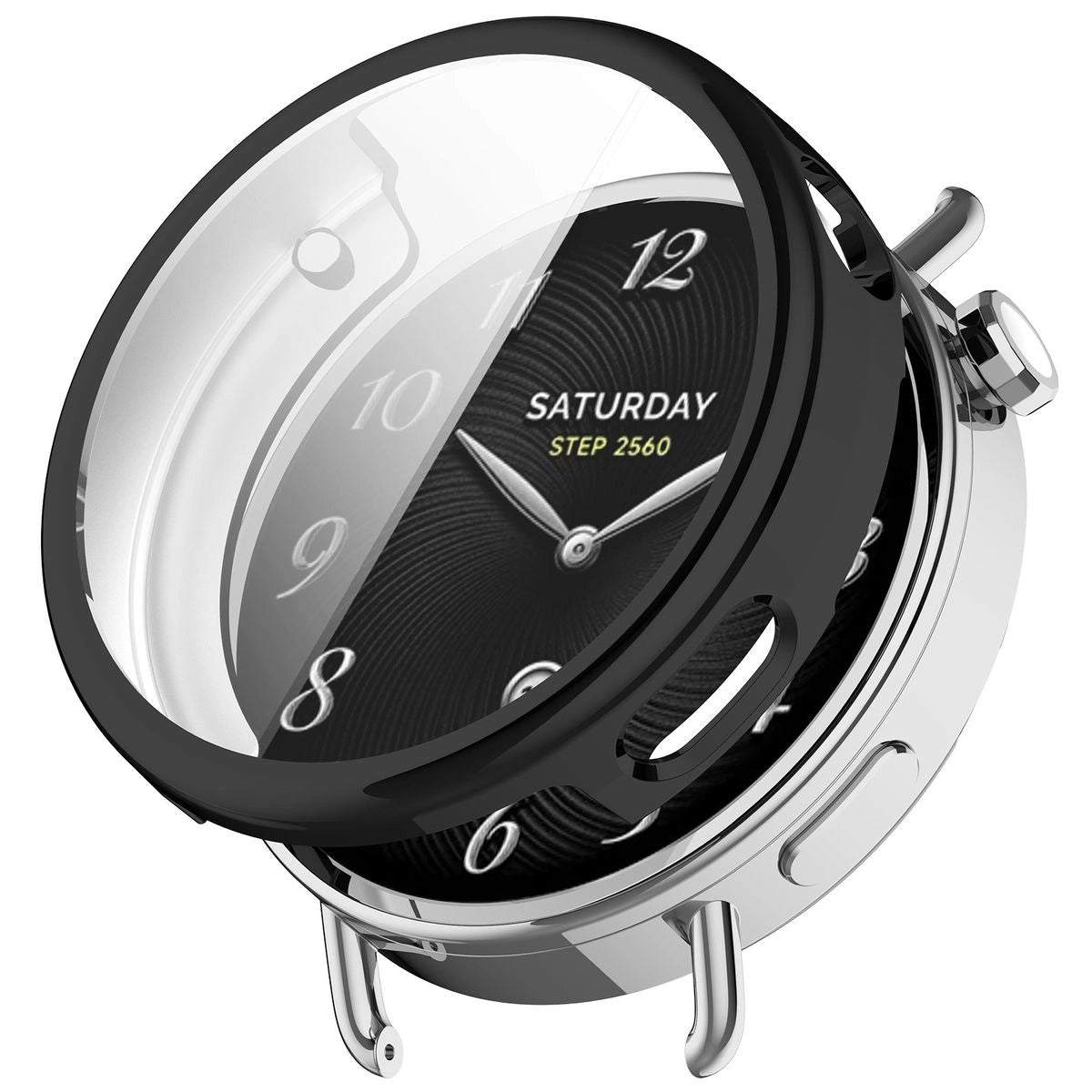 Schutzhülle für Xiaomi Watch S4 41 mm, Bizon Case Watch Felipe, Schwarz