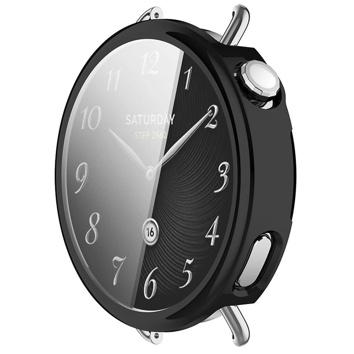 Schutzhülle für Xiaomi Watch S4 41 mm, Bizon Case Watch Felipe, Schwarz