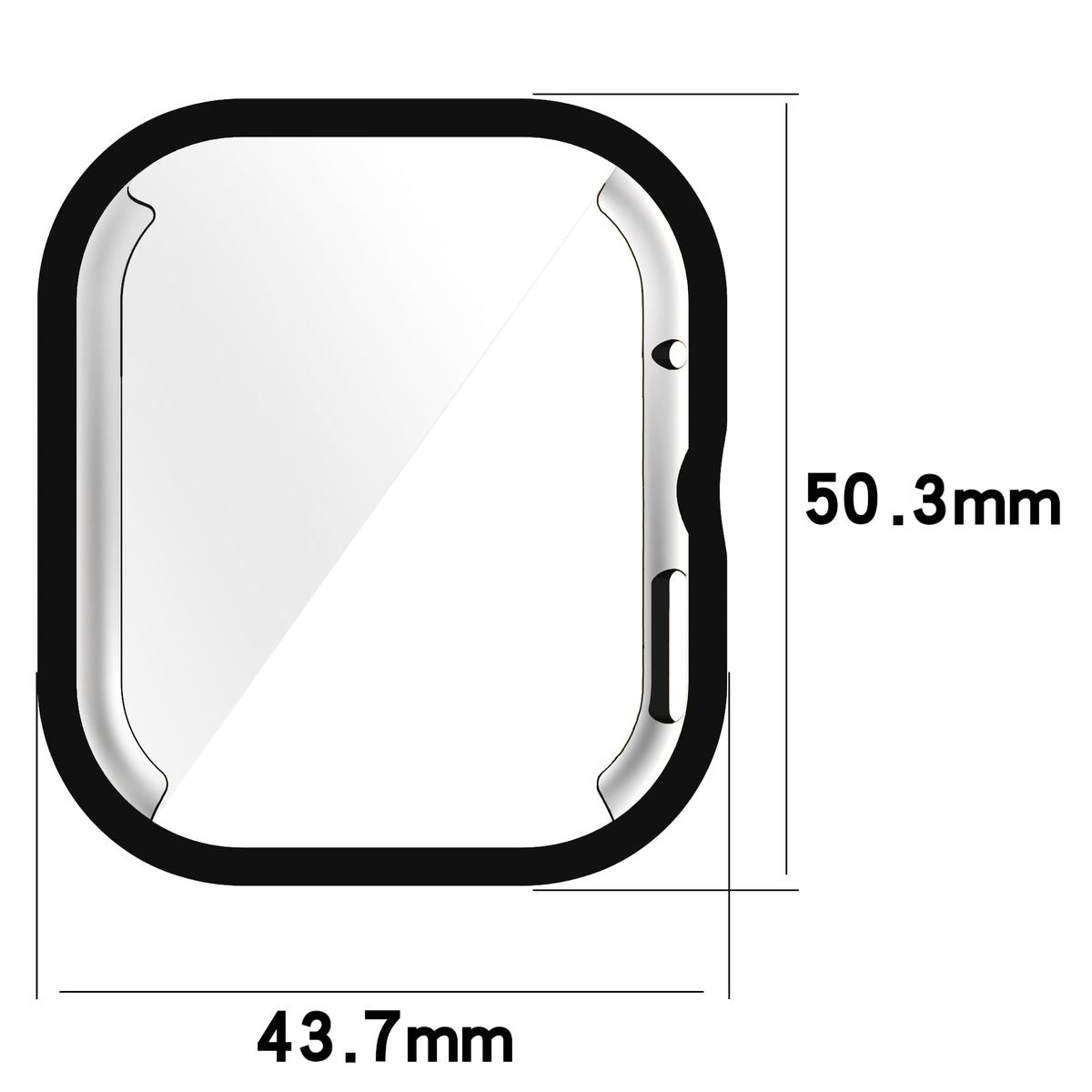 Schutzhülle für Xiaomi Redmi Watch 4, Bizon Case Watch Felipe, Schwarz