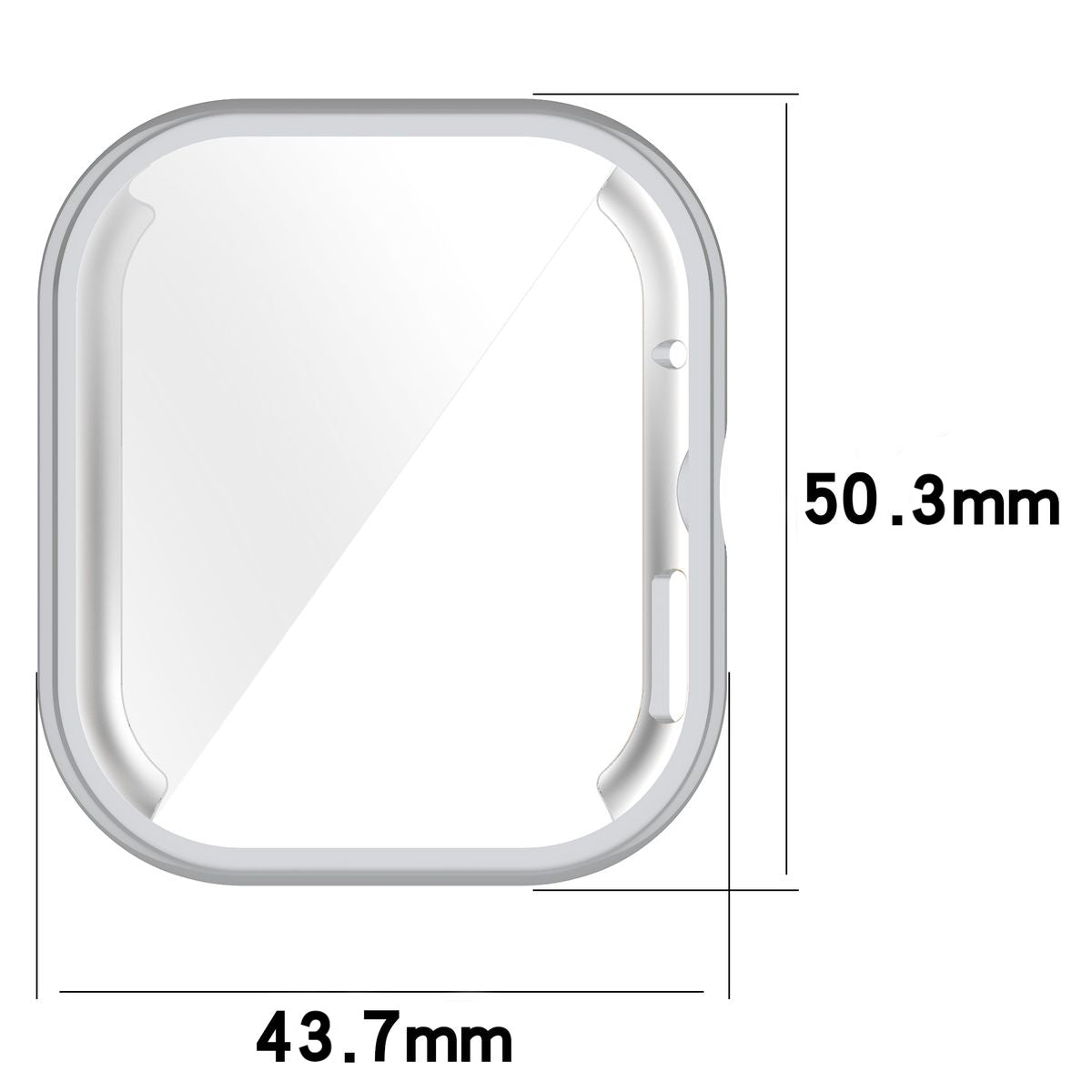 Schutzhülle für Xiaomi Redmi Watch 4, Bizon Case Watch Felipe, Silbern