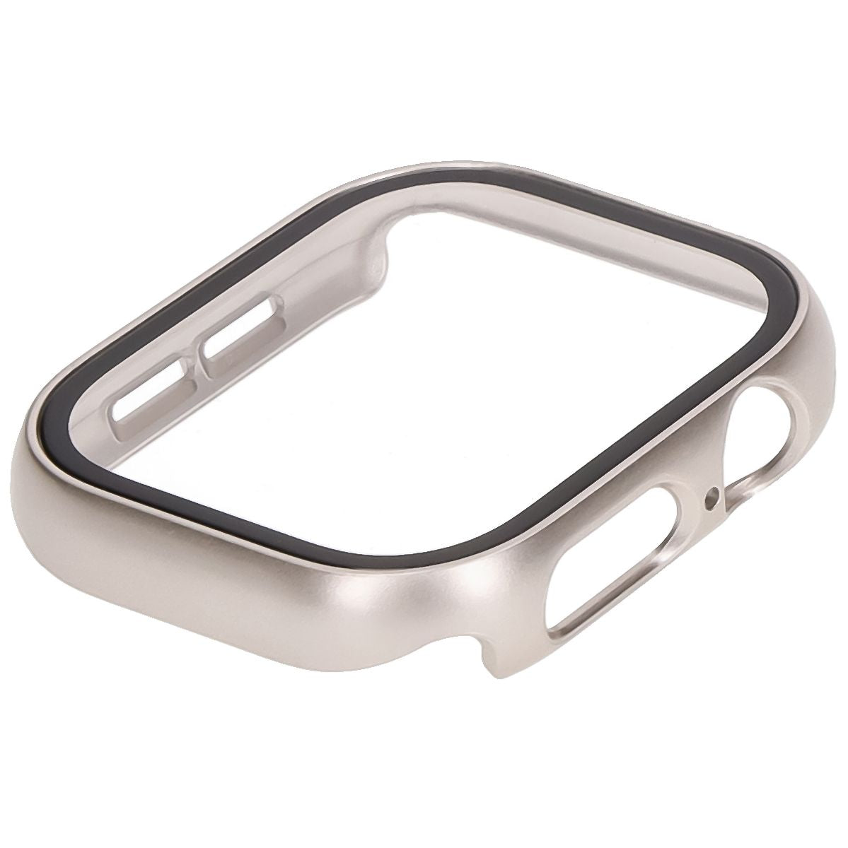 Schutzhülle mit Glas für Apple Watch 11 / 10 42mm, Bizon Case+Glass Watch, Champagner