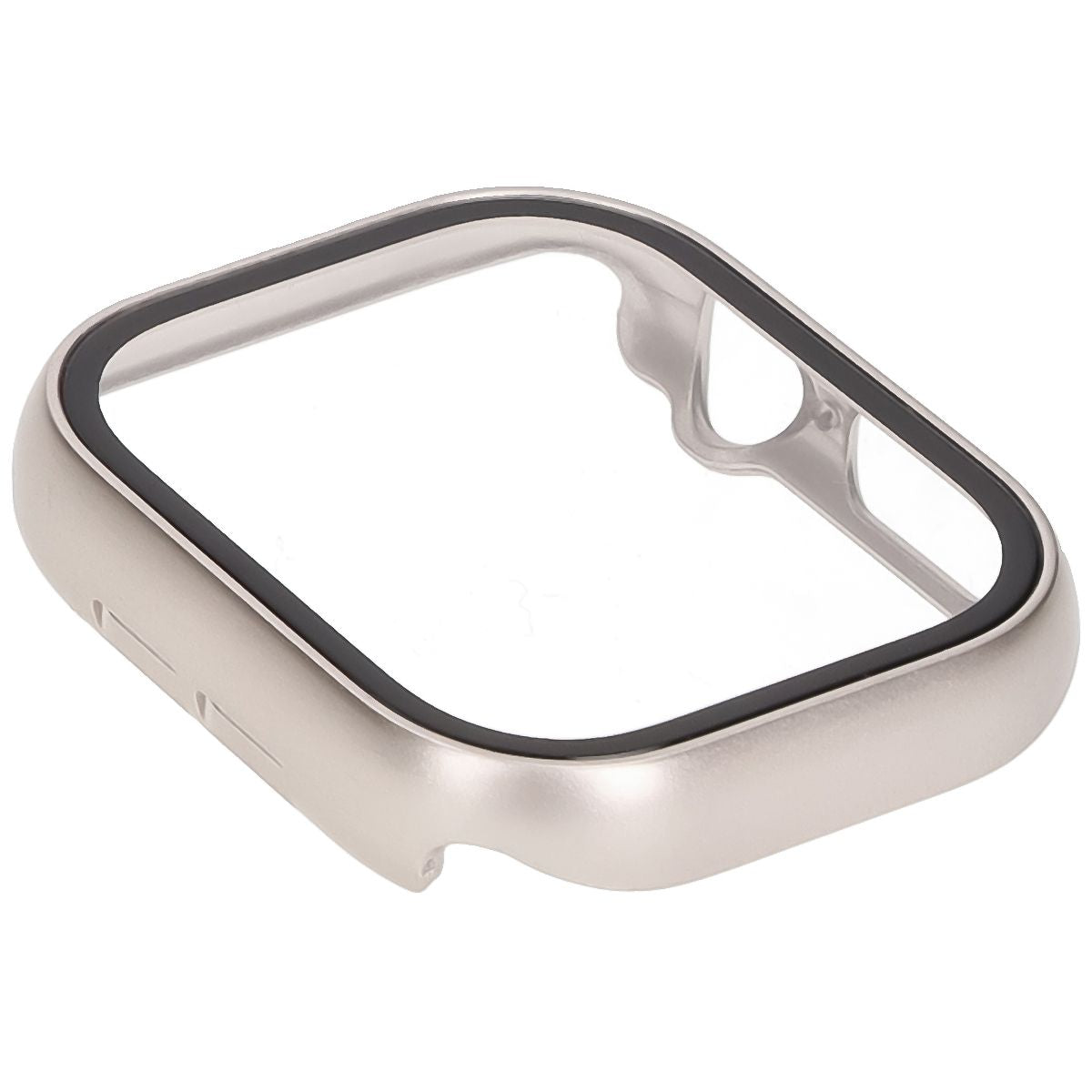 Schutzhülle mit Glas für Apple Watch 11 / 10 42mm, Bizon Case+Glass Watch, Champagner